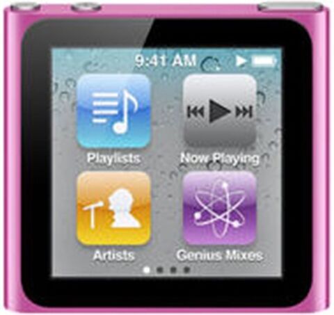 Refurbished: Apple iPod Nano 6th Generation 8GB - Pink, B