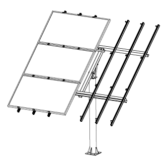 SunRail Bakkestativ for 6  paneler max 1x2m 12m2