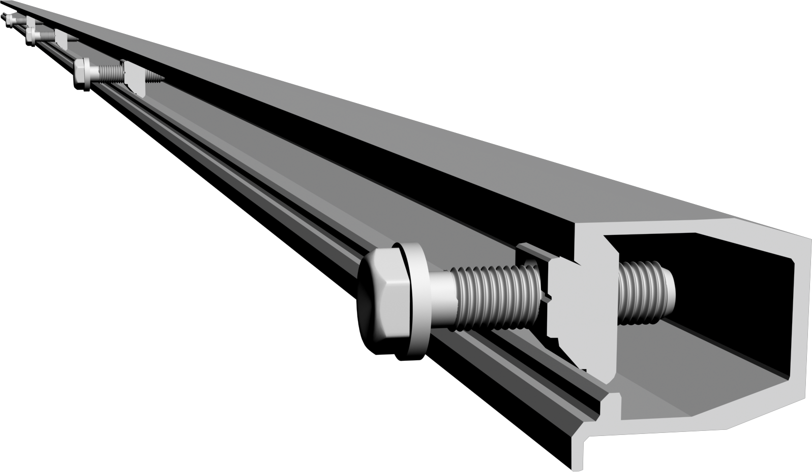 SolarFlush Skinne, 240cm