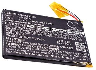 Sony Batteri (1000 mAh 3.7 V, Sort) passende til Batteri til Sony Walkman NWZ-ZX1