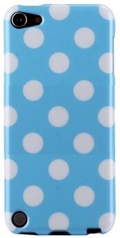 Apple iPod Touch 5/6 Cover Dots (Baby Blue, White)