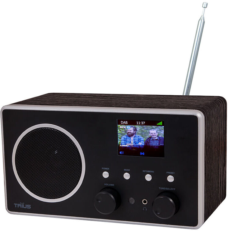 Trius 12V & 230V  Trius DB-280C DAB+/FM/BT Radio, sort