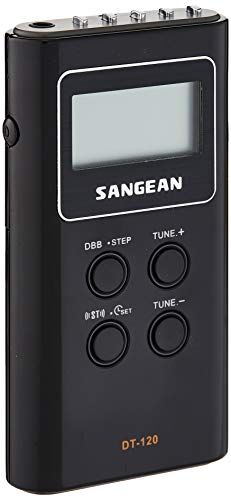 4711317990521 Sangean DT-120 bärbar radio, bordsradio, digital fickradio – svart