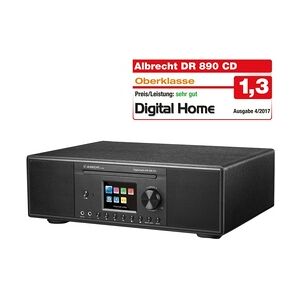 Albrecht DR 890 CD,DAB+,UKW,Internet Schwarz, Holzgehäuse, DLNA, UNDOK, USB