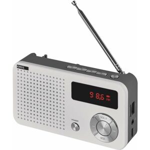 Tragbares Digitales FM-Radio und MP3-Player mit Akku, USB-Port, Micro-SD Karte-Slot und Kopfhörer-Anschluss, fm 88–108 MHz, E0086 - Emos