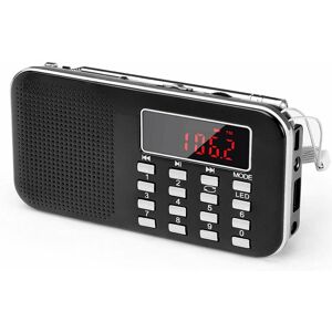 RICEEL Tragbares AM/FM-Radio, Radio mit Notlicht, Micro SD/AUX/USB-Unterstützung, 1200 mAh wiederaufladbarer Akku