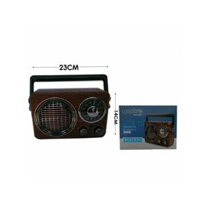 Trade Shop Traesio - tragbares fm am sw radio mit lautsprecher antenne bluetooth microsd usb retro' XC-5007