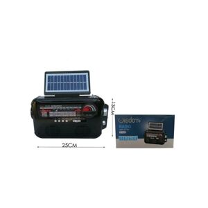 TRADE SHOP TRAESIO Tragbares Am Fm Radio Solar Lade Lautsprecher Bluetooth Microsd Usb Tf Xc-5004