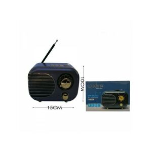 TRADE SHOP TRAESIO Tragbares Fm Radio Mit Bluetooth Lautsprecher Antenne Microsd Usb/ms 15x10cm Xc-5005