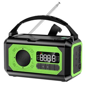 BayOne Handvevsradio Crank Radio Emergency Radio med lommelygte solcelle 12000mAh