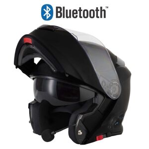 KAMPANJ BLINC V5 BLUETOOTH GLOSS SORT STEREO MOTORCYKELHJELM