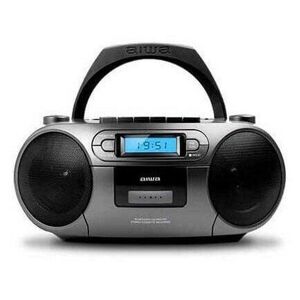 Aiwa Kassette/cd/usb/bt/mp Boombox Bbtc-550mg 3 Radio Sort,Søvfarvet