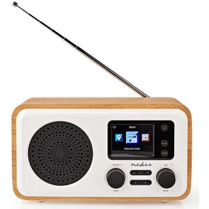 Nedis Internet radio med FM/DAB+/Bluetooth, Hvid/træ