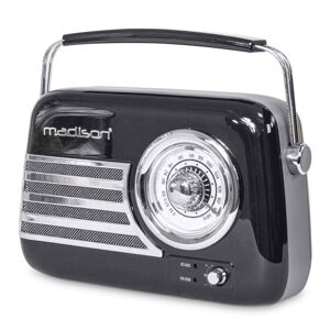 Madison retro radio m. Bluetooth og FM (Sort)