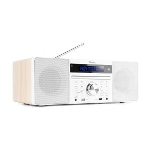 Alt-i-et musiksystem, CD/ DAB+/ FM/ USB/ Bluetooth - Hvid TILBUD NU