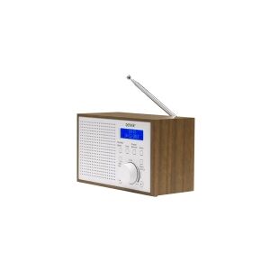 Denver DAB-46WHITE, Analog & Digital, DAB+,FM, 2 W, LCD, Brun, Hvid