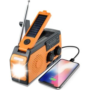 Krankradio med solcelle og Powerbank Extreme 5000 mAh - - Perfet orange