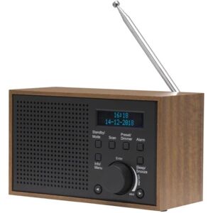 Denver FM/DAB+ Radio Trä/Grafit