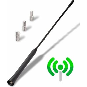 Kraftig bilantenne - Universal bilradioantenne til alle bilmodeller - bilradioantenne med højkvalitets DAB FM-modtagelse - 28CM biltagsantenne