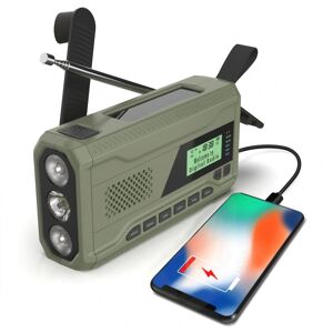 Bærbar Dab/fm Radio, 4000 mah Dynamo Solar Radio, Solar Crank Radio, Survival Solar Radio Dab Radio Usb Oplader med Sos nødalarm, vækkeur