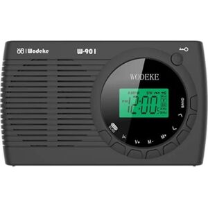 Lille radio batteridrevet FM/AM/SW, mini bærbare radioer lommeradio med