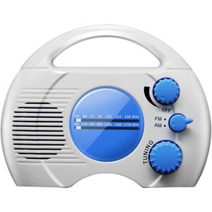 Galaxy Vattentät duschradio,duschhögtalare med AM/FM-radio,hængende radio,batterier medfølger ej