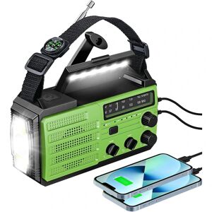unbranded Bærbar nødradio Solar Radio 8000mAh genopladeligt batteri AM/FM-radio