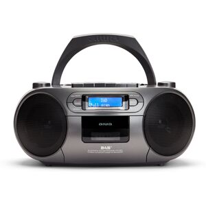 Aiwa Boomblaster Dab+, Kassette, Bluetooth Og Cd Grå