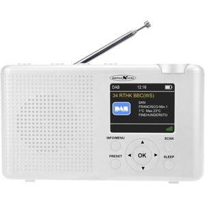 TRA23DAB/WH Radio de table dab+, dab, fm dab+, fm rechargeable blanc -