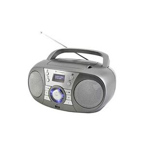 Soundmaster SCD1800TI Radio-lecteur CD DAB+, FM AUX, Bluetooth, CD, USB gris - Publicité