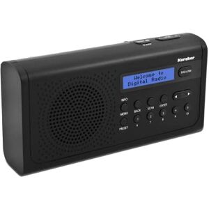 Karcher Dab 2405 Radio numérique Portable (Dab+ / Radio FM, réveil, écran LCD, Fonctionnement sur réseau/Batterie), Noir - Publicité