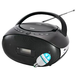 Radio-lecteur CD FM Denver TC-29, Ecran LCD noir, Haut-parleur Stéréo 2x1W Rms, sur secteur ou piles, Ampoule DIAMS LED - Publicité