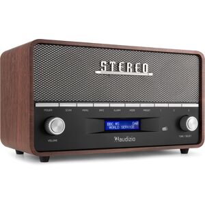 Audizio Corno Retro Radio DAB+ Gris - Lecteur simple CD/DVD et MP3