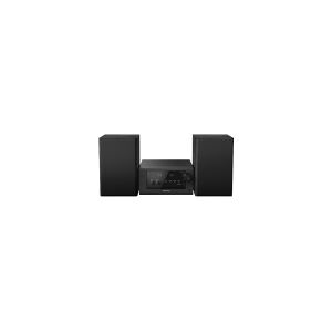 Panasonic SC-PM702, Home audio micro system, Sort, 1 diske, 80 W, 2-vejs, 10 cm