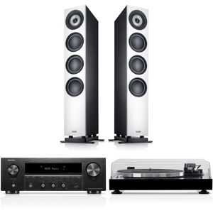 Teufel DEFINION 3 + DENON DRA-900H + DUAL DT 500 Blanc / Noir/Schwarz - Publicité