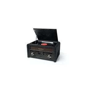 Muse chaine hifi platine vinyle CD USB BLUETOOTH FM avec encodage marron noir MT-115 W - Publicité