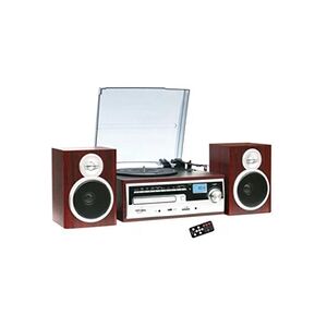 Inovalley Chaîne Hifi CH14E tourne disque vinyle 80W, Cd, Bluetooth, FM et USB + télécommande - Publicité