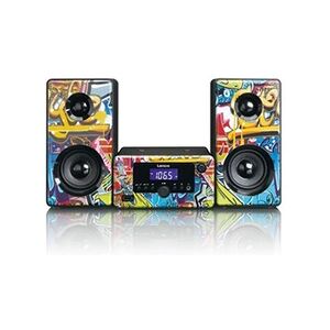 Lenco Mini chaine hifi avec Bluetooth FM rad USB aux-in MC-020 Tags Multicolore - Publicité