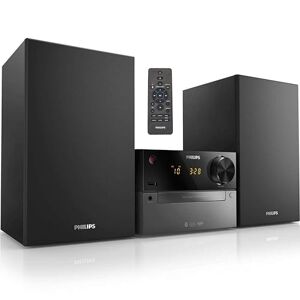 Philips M4505/12 Mini Chaîne Stéréo avec CD, USB, Bluetooth (Radio Dab+/FM, CD-MP3, 60 W, Entrée Audio, Port USB pour Charge, Enceintes Bass Reflex, Contrôle Numérique du Son) - Publicité