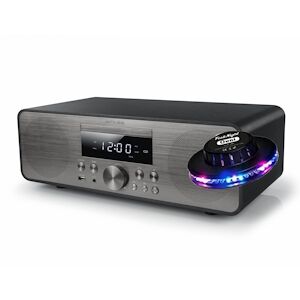 Système Chaîne hifi - Muse M-880BTC - Bluetooth avec radio FM, CD et port USB - 80W + Télécommande - Lumière OVNI - Publicité