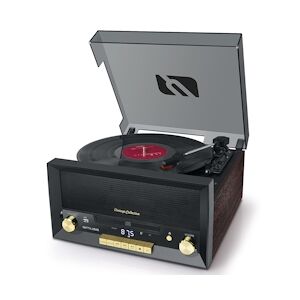 Muse Système Chaîne Hifi CD 20W vintage avec platine Vinyle - CD/FM/USB/AUX - 33/45/78 tours