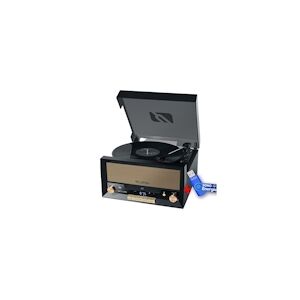 Muse Système Chaîne Hifi CD 20W avec platine Vinyle - CD/FM/USB/AUX - 33/45/78 tours+clé USB 32Go