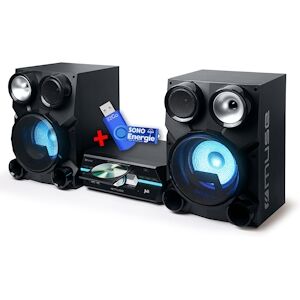 Muse M-80DJ - Micro Chaîne-hifi avec Bluetooth, lecteur CD, CD-R/RW, MP3 / USB /Radio FM+cle USB 32Go