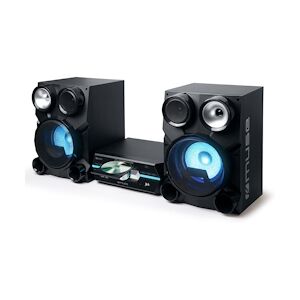 Chaîne Hifi CD/DVD DeLuxe noire 2 x 10W avec écran LED intégré