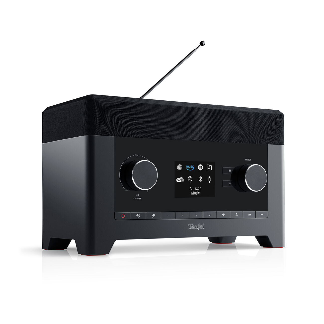 Teufel Radio 3sixty, stereoradio met bluetooth, DAB+ en 360 graden sound, zwart
