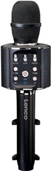 Lenco Microfone de Karaoke Bluetooth BMC 090 (Preto - 3 W - Autonomia: até 8 h - Alcance: até 10 m)