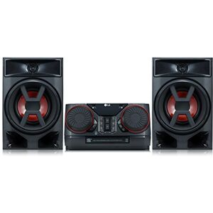 LG CK43 Mini HiFi System with CD, Radio and USB Input Chrome/Black/Red