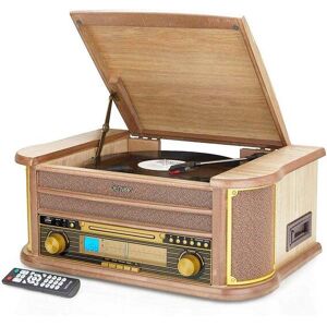 Denver Vintage Retro 8-IN-1 HIFI Stereo System with Vinyl Record & CD Player