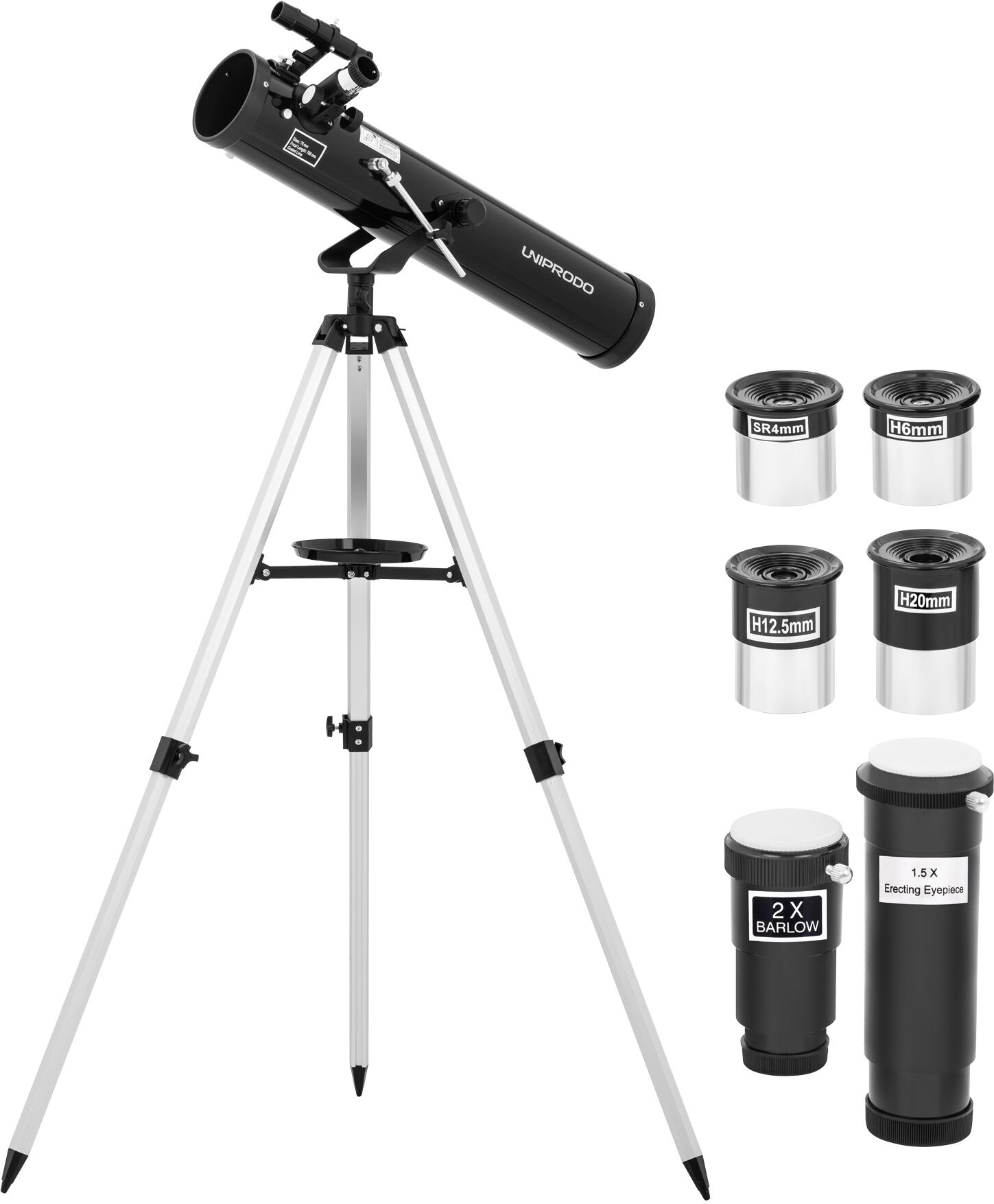 Uniprodo Télescope - Ø 76 mm - 700 mm - Trépied inclus UNI_TELESCOPE_06