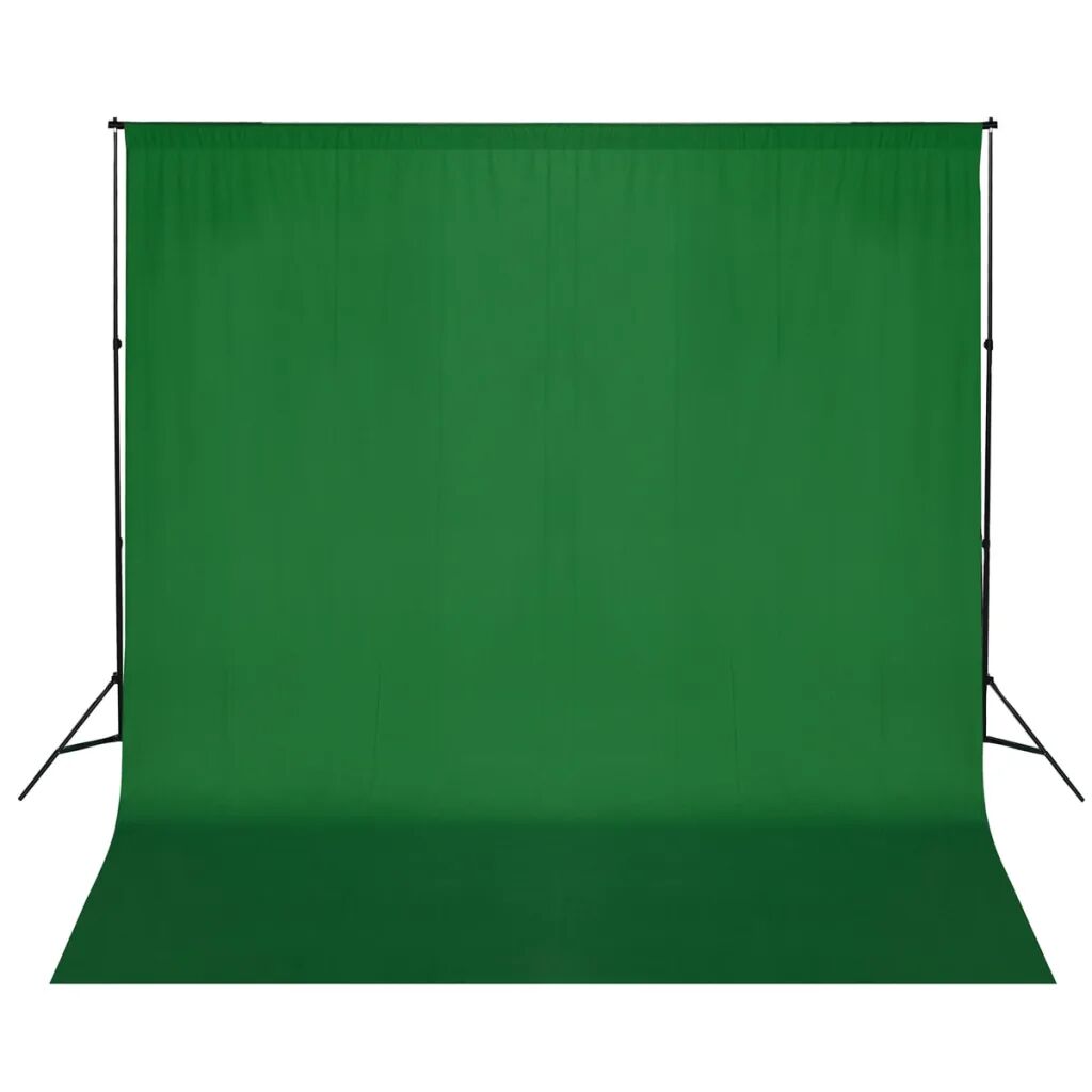 vidaXL Système de support de toile de fond 600 x 300 cm Vert